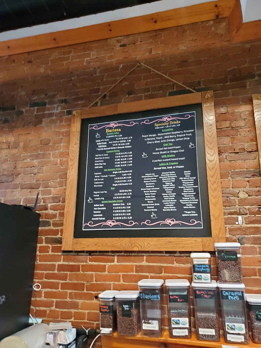 Menu Jeremiah's Coffee House 29:11-1