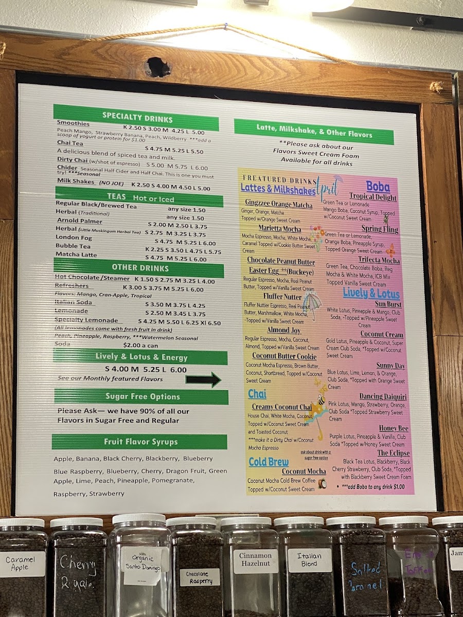 Menu Jeremiah's Coffee House 29:11-7